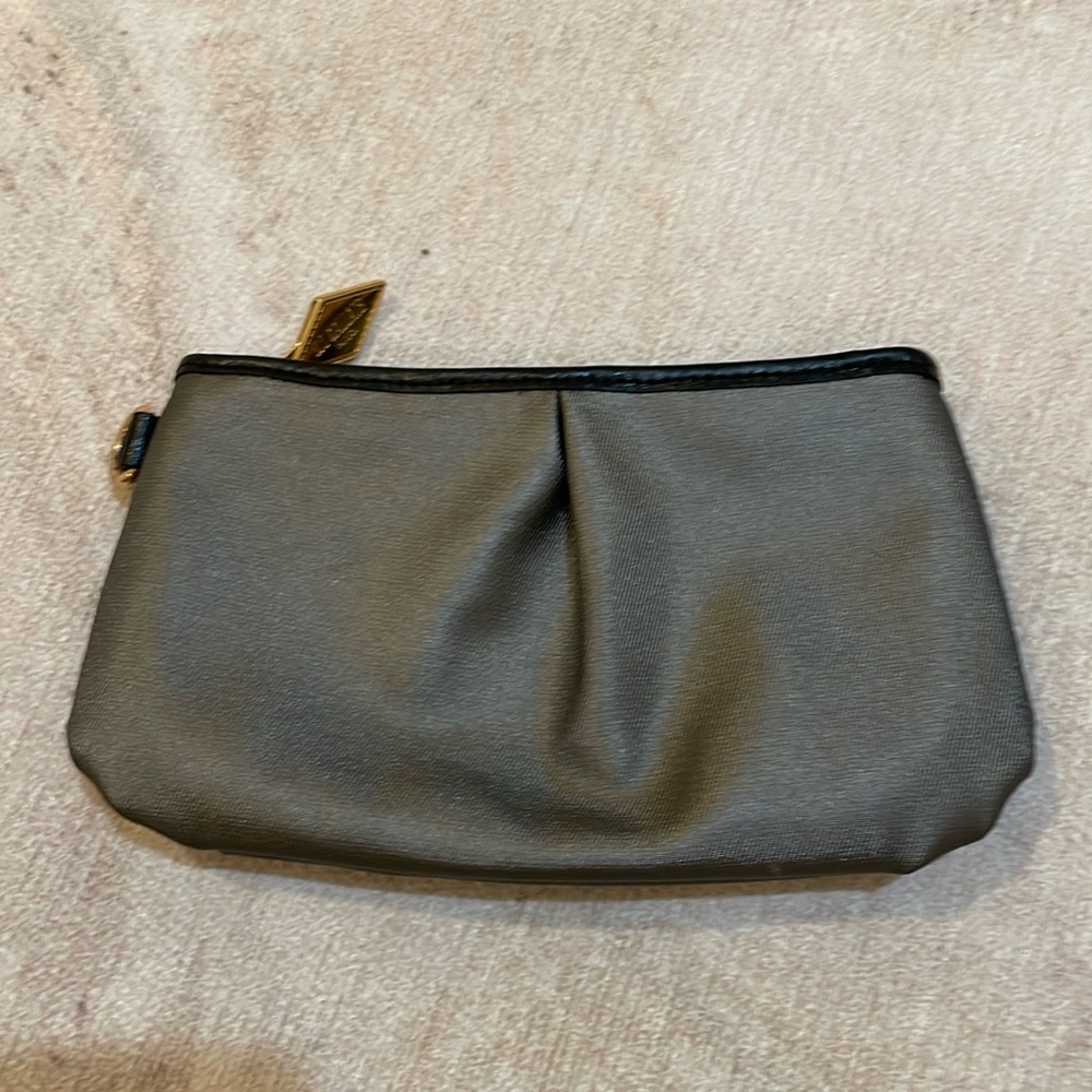 MZ Wallace Zippered Pouch Gray Bedford Like New